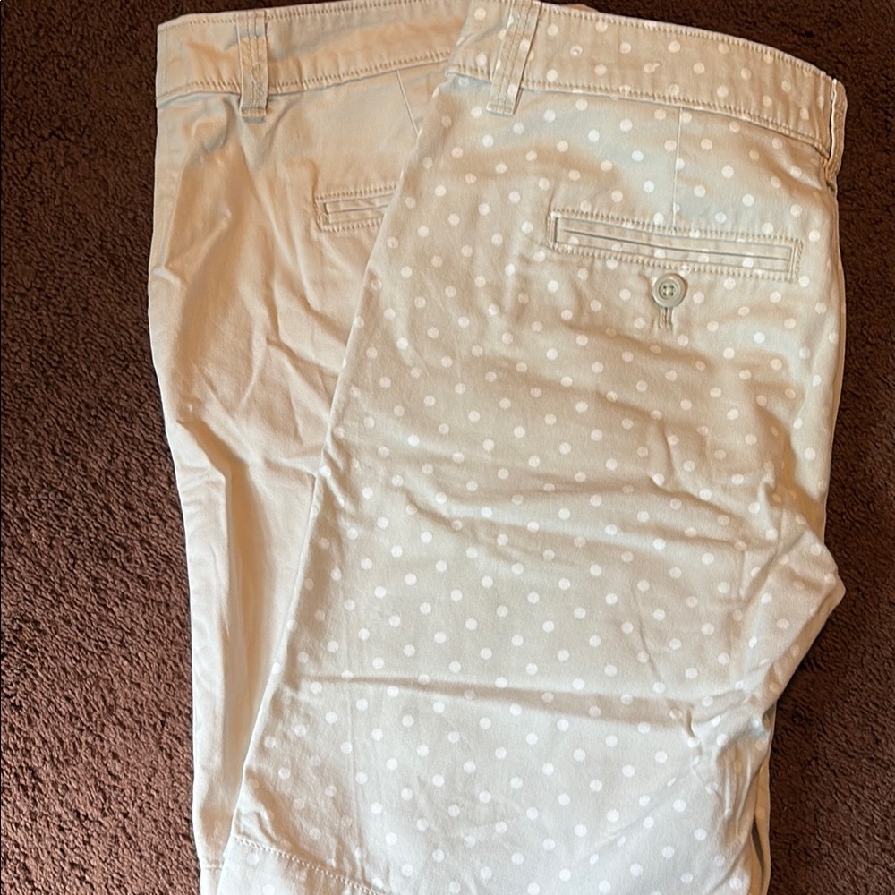 LOFT Tan Bermuda Shorts Lightweight Cotton Blend